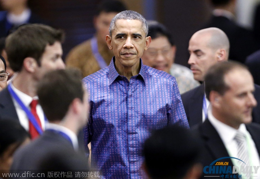 美国总统奥巴马抵达缅甸参加东盟峰会