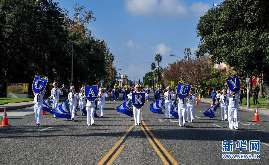 洛杉矶举行第61届校园军乐队游行