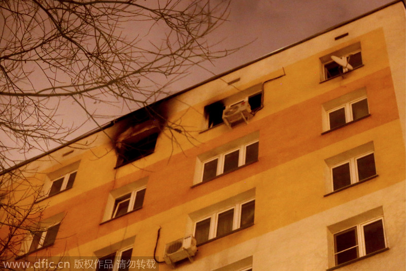 俄罗斯莫斯科配气站发生事故 致多处民宅发生火灾