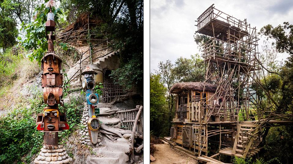 西班牙老人花30年在森林中建现实版