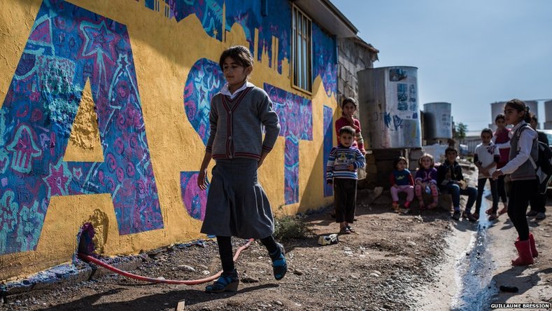 伊拉克库尔德斯坦儿童笔下的街头艺术
