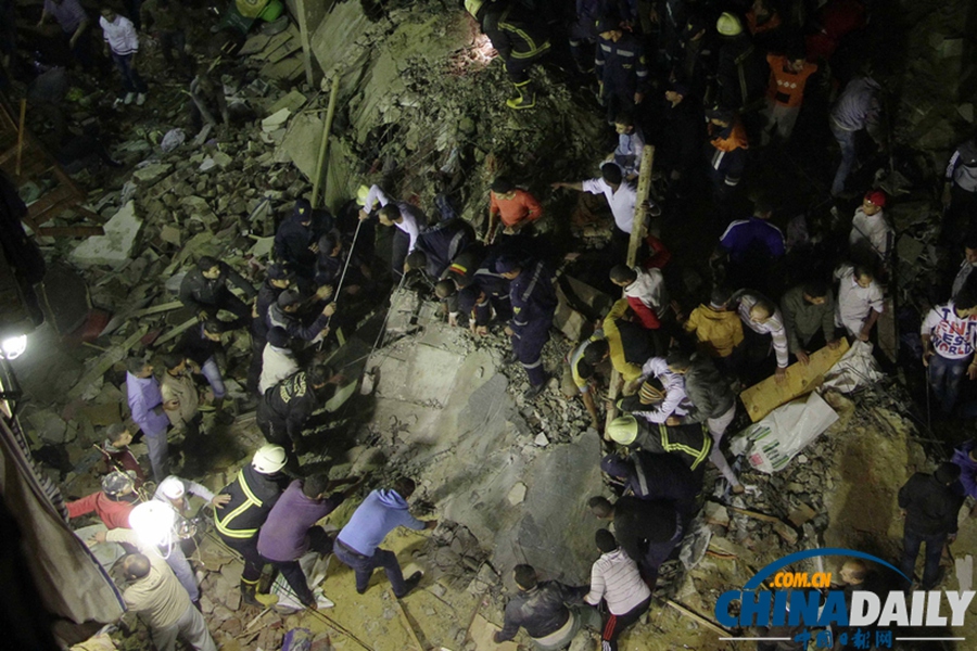 埃及一建筑坍塌致10人死亡 事故原因为擅自施工