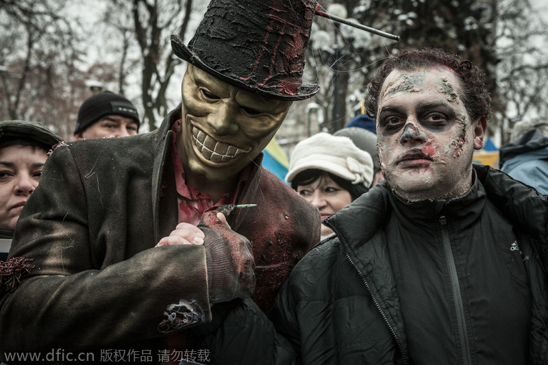 抗议新议会 乌克兰民众示威集会