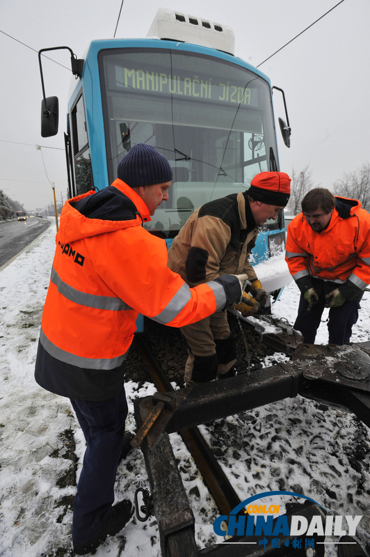 严寒袭击欧洲 多国出现结冰现象致交通瘫痪