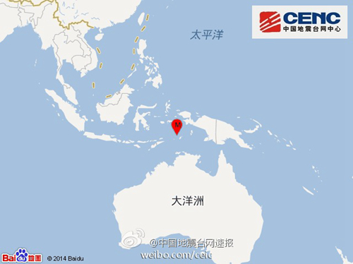 印尼班达海发生6.0级地震 震源深度120千米