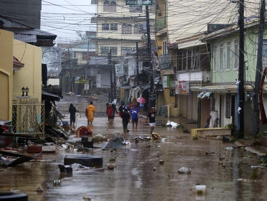 台风“黑格比”袭击菲律宾 至少21人死亡