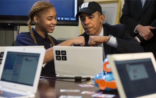 奥巴马成美国史上首位会编程总统(图)