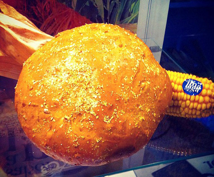 西班牙推出世界最贵面包 含250毫克金粉