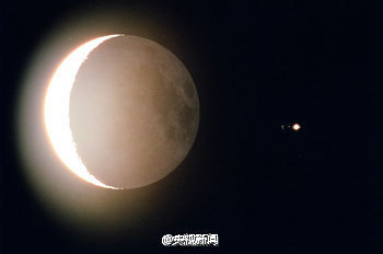 “火星合月”美丽天象25日将现身夜空