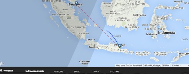 马来西亚亚航客机失联 印尼媒体称官方确认失事