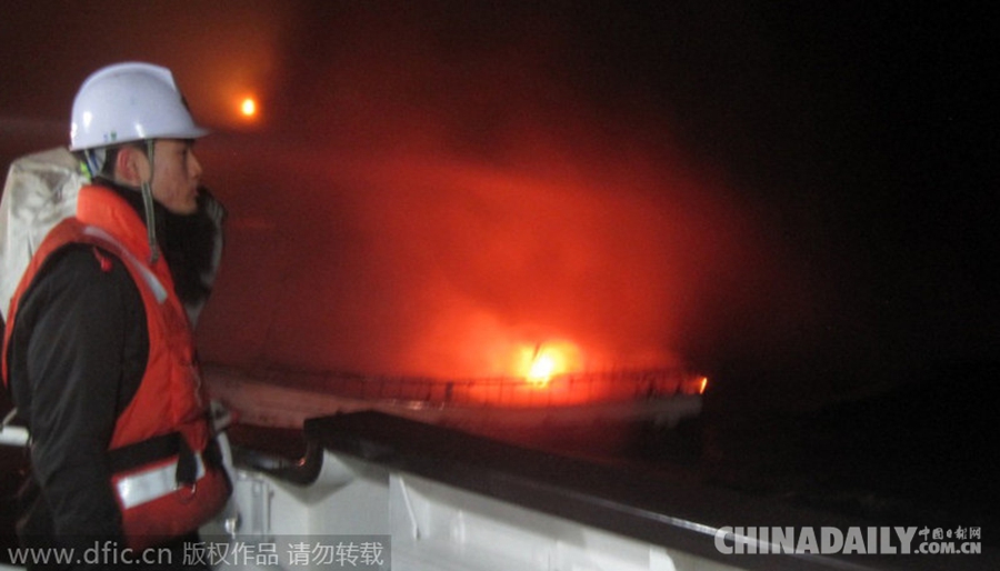 韩国渔船在独岛附近失火 4人失踪2人死亡