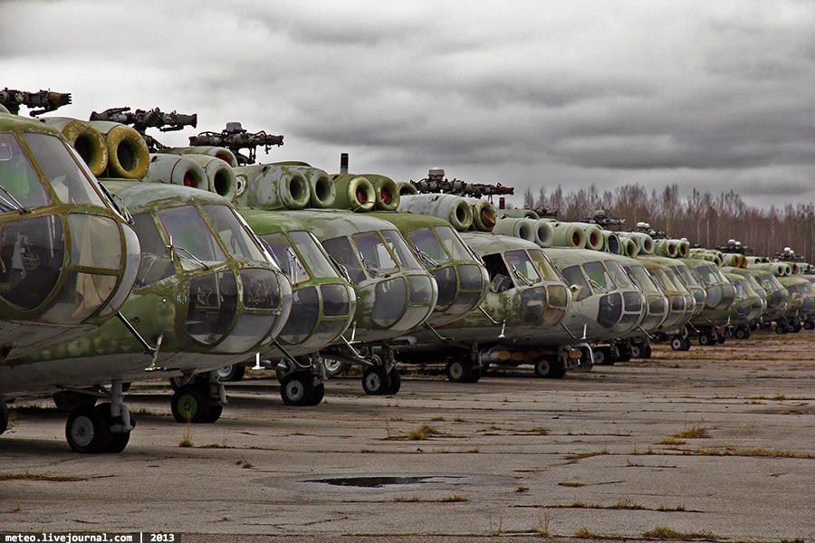 俄罗斯直升机坟场 大量武直