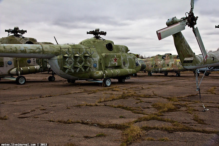 俄罗斯直升机坟场 大量武直