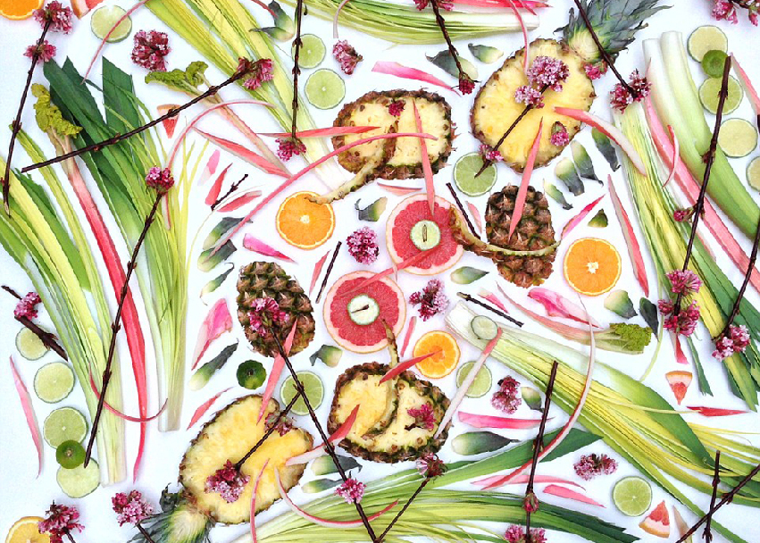 英国艺术家用蔬菜作画 宣扬素食主义