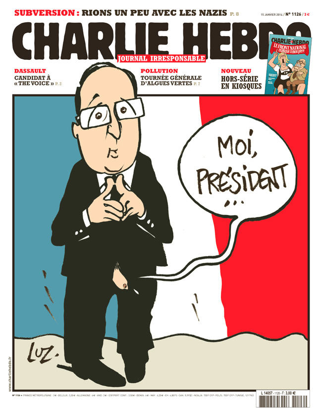 法国《查理周刊》刊登各国政要漫画图