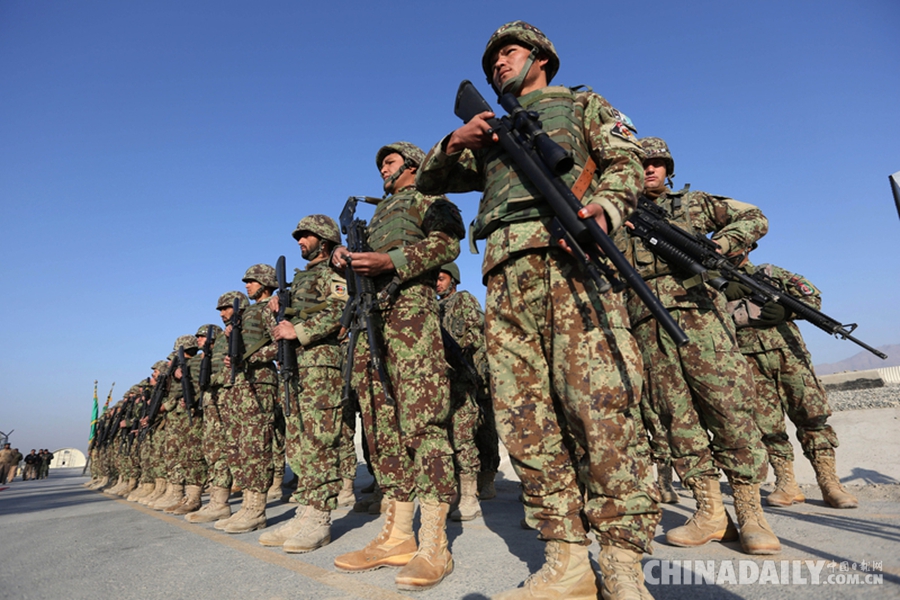 阿富汗各地驻军举行仪式 全面接手国内安保任务