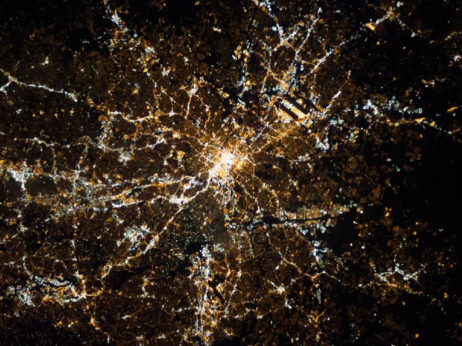 NASA发布马丁·路德·金出生地夜景 表达纪念