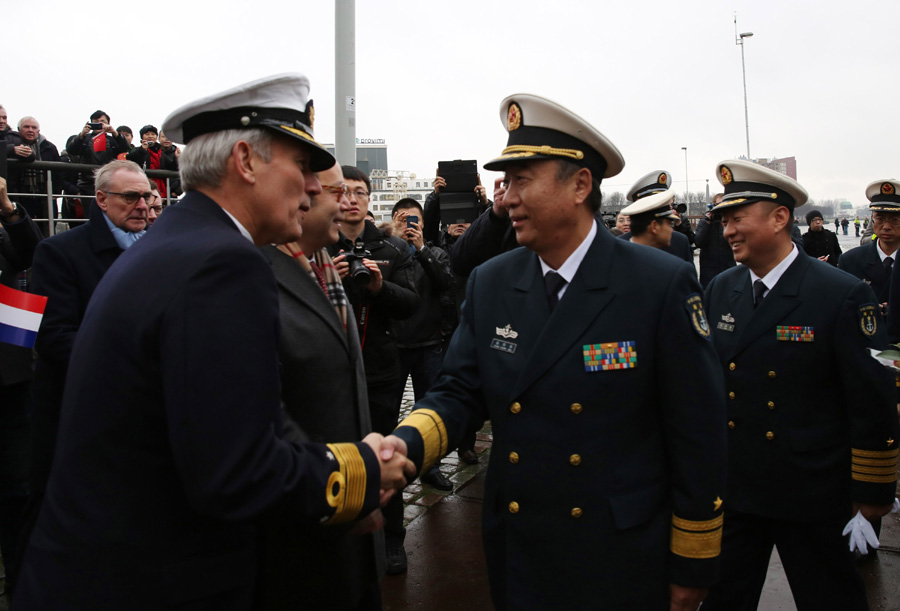 中国海军第十八批护航编队访问荷兰