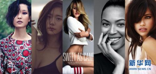 2014全球最美脸蛋100人排名出炉 对比2013（图）