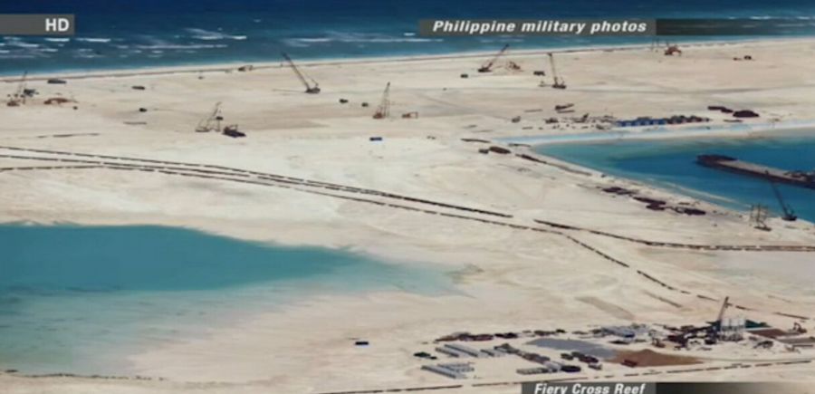 日媒播出中国南海填海扩建近距画面 称工程加速