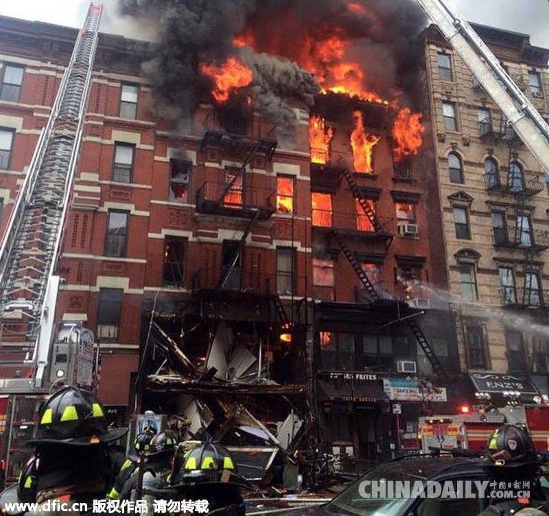 纽约一建筑天然气爆炸引火灾 事发前安全评估不合格