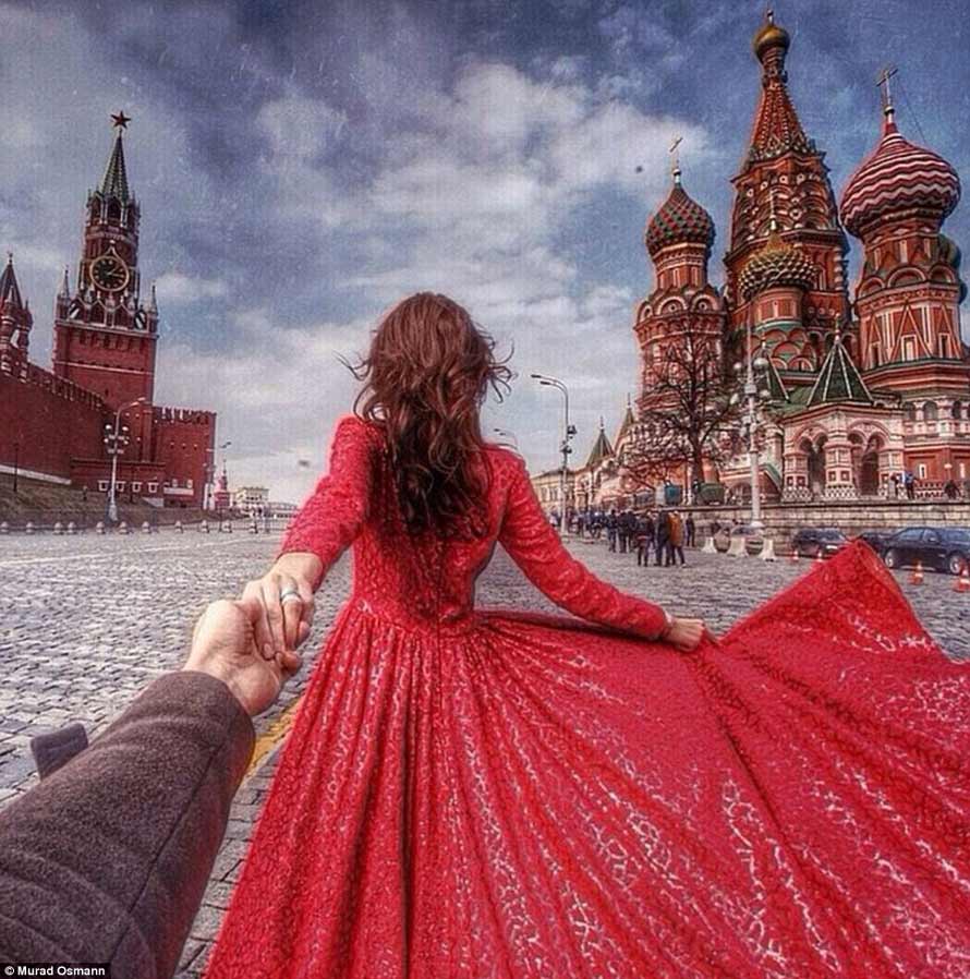 俄罗斯情侣环游世界 拍创意图片受追捧