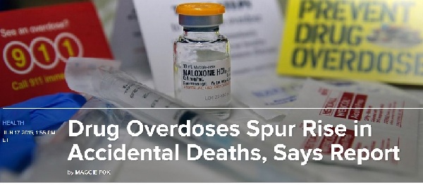 用药或吸毒过量成美国非正常死亡第一大杀手