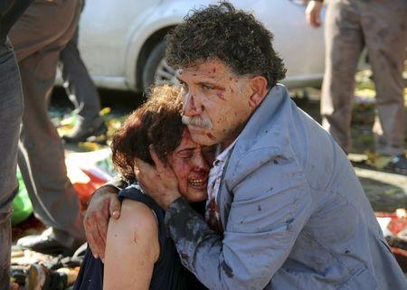 土耳其首都遭人弹连环袭击 近百人遇难、全国哀悼3天