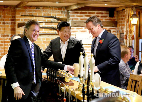 英国酒吧因习主席到访走红 鱼薯啤酒成中国客标配