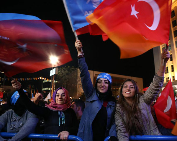土耳其大选：执政党胜出 赢得单独执政地位