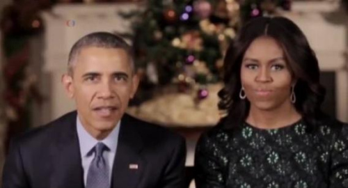奥巴马夫妇发表圣诞讲话 感谢军人及其家属