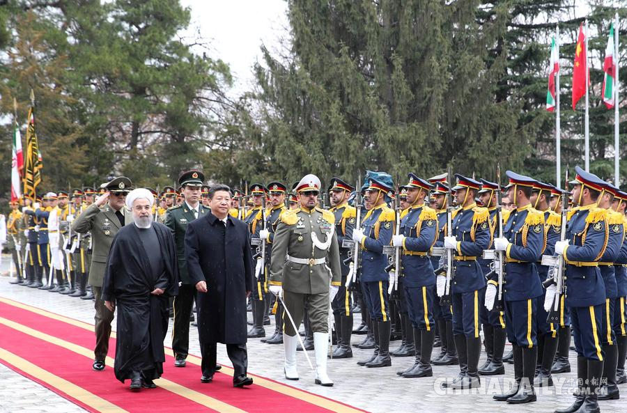 习近平同伊朗总统鲁哈尼举行会谈（图）