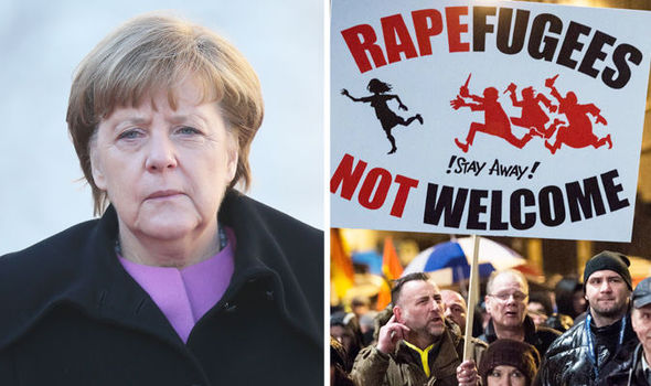 德国示威人士辱骂难民 默克尔再次捍卫移民政策