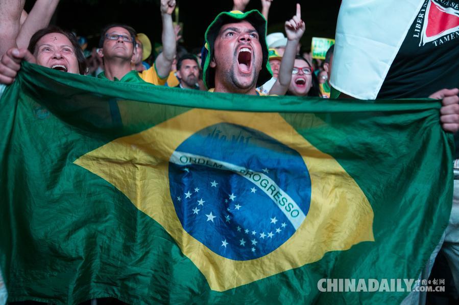 巴西众议院表决通过对罗塞夫总统弹劾案（组图）