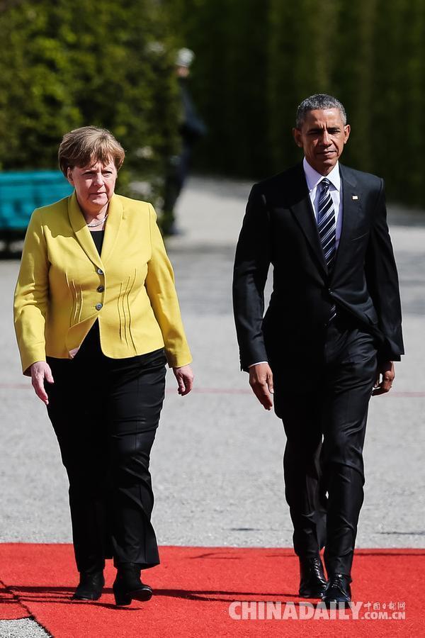 奥巴马抵达德国访问 望推进跨大西洋贸易协定谈判