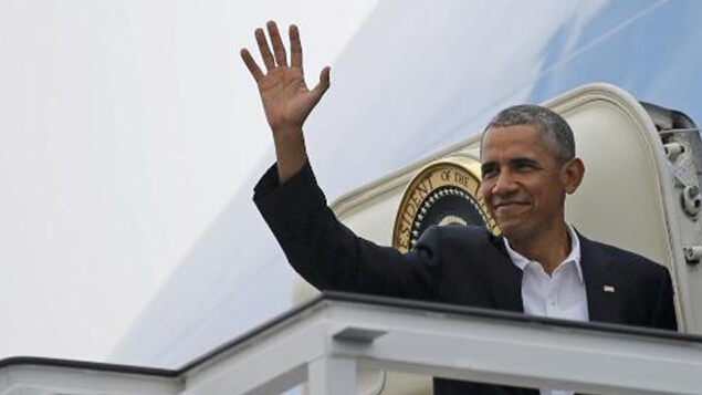 美国总统奥巴马启程前往越南