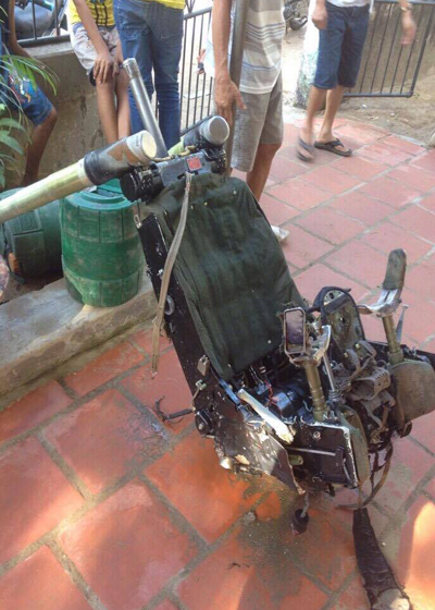 越南渔民发现苏-30MK2飞行员陈光凯飞行座椅