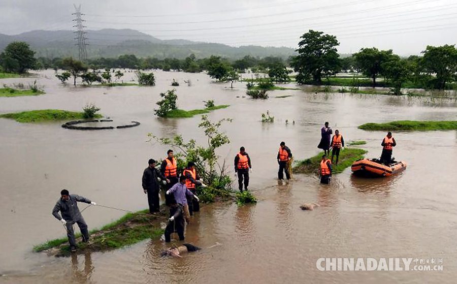 印度一高速路桥梁坍塌 至少22人落水失踪