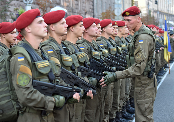 乌克兰将迎独立日 军队举行阅兵彩排
