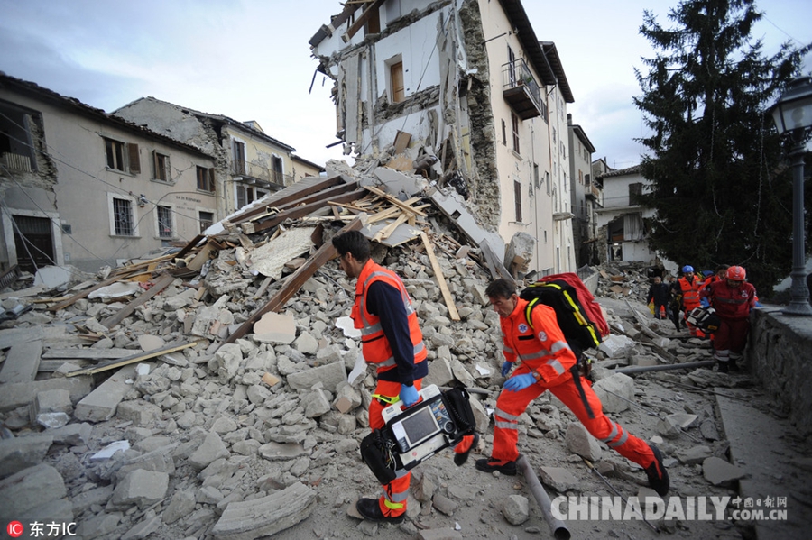 意大利强震已致至少13人死亡 半座小城被毁