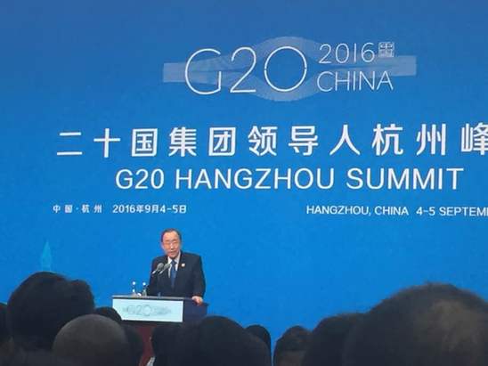 潘基文：中国批准《巴黎协定》率先垂范 习主席展现领导力