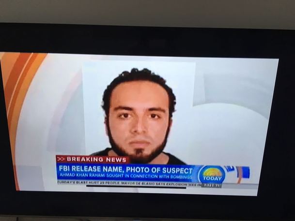 FBI公布纽约爆炸案嫌犯姓名和照片 为阿富汗裔美国人