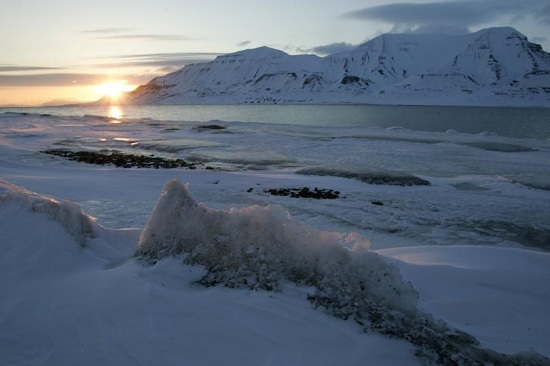 北极海冰面积再创新低 温度升高海水无法结冰