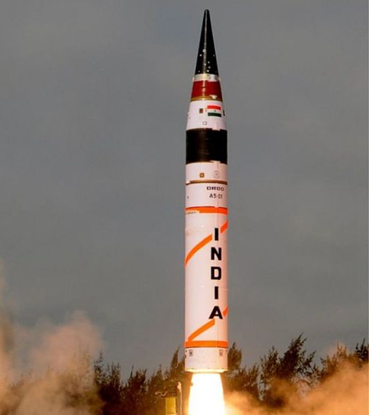 印度可携带核弹头的“烈火-5”第四次试射取得成功