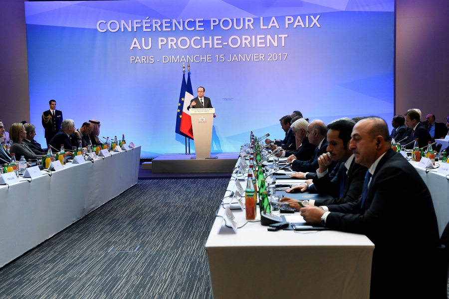 巴黎中东和平会议召开 聚焦巴以和平进程