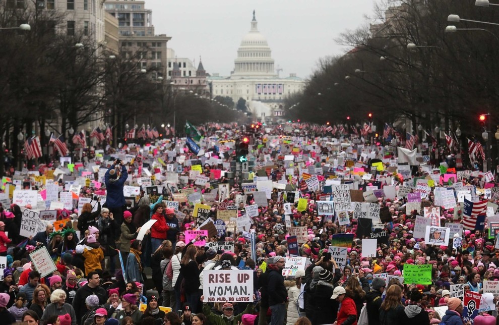 世界各地抗议特朗普 上演百万人大示威
