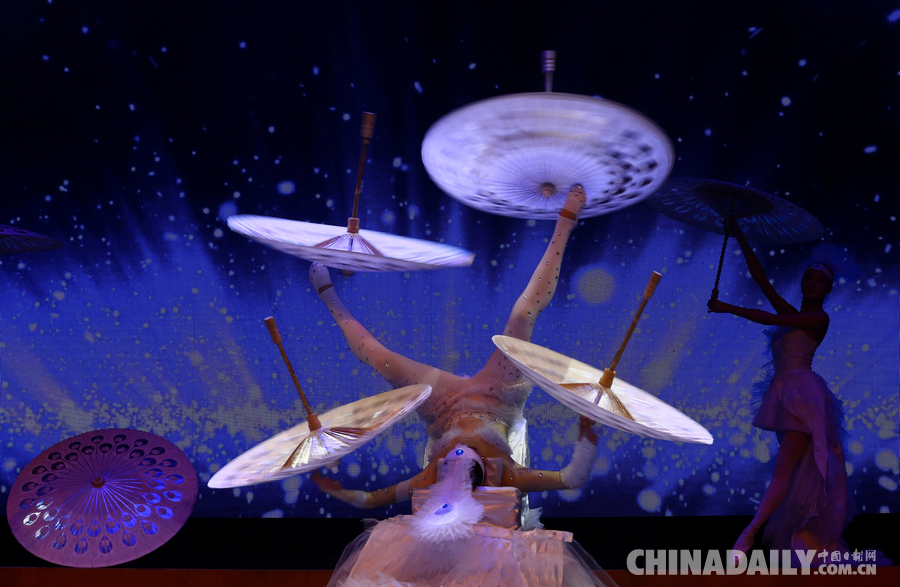 克罗地亚首都音乐厅上演中国杂技 喜迎中国新年