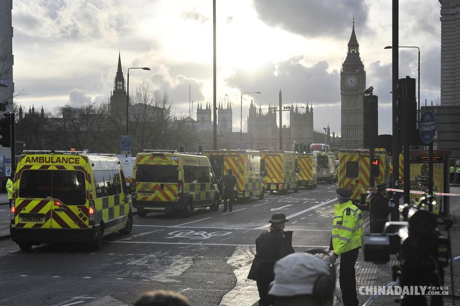 组图：英国议会大厦附近发生恐袭事件已致多人死亡