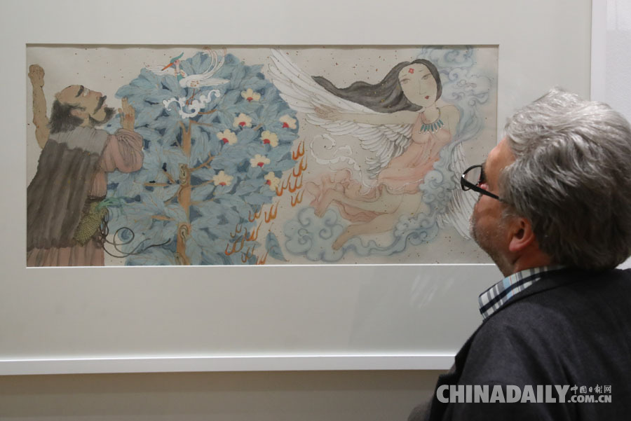 中华创世神话连环画绘本作品展在布鲁塞尔开幕