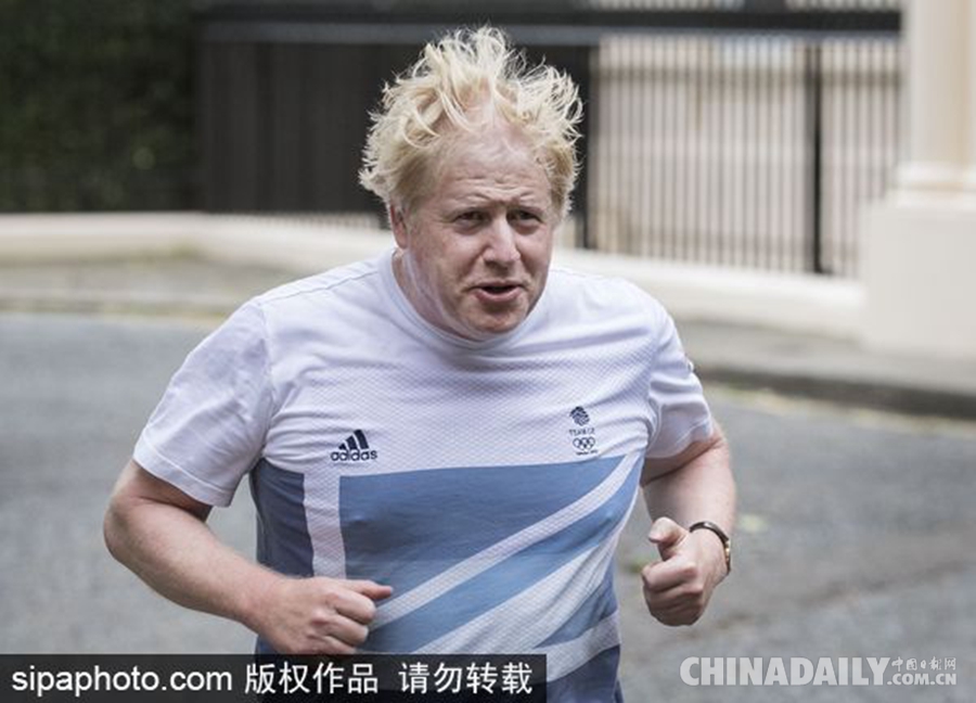 英外交大臣约翰逊无意首相之位 街头跑步悠闲自得